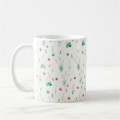 Blumenmuster Frühlingsflorales Klassiker Kaffeetasse (Links)