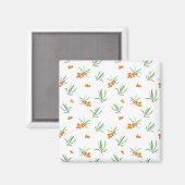 Blumenmuster Frühlingsflorales Quadrat Magnet (Vorderseite/Rückseite)