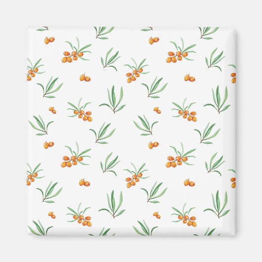 Blumenmuster Frühlingsflorales Quadrat Magnet (Vorne)