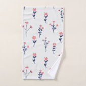 Blumenmuster Frühlingsfloristik Badhandtuch Set (Handtuch)
