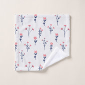 Blumenmuster Frühlingsfloristik Badhandtuch Set (Waschlappen)