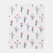 Blumenmuster Frühlingsfloristik Fleecedecke (Vorderseite)