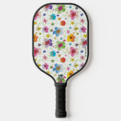 Blumenmuster, Fun, Moderne Pickleball Schläger (Vorderseite)