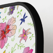 Blumenmuster, Fun, Moderne Pickleball Schläger (Linke Seite)