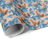 Blumenmuster für Aquarellbilder Geschenkpapier (Rolleneckpunkt)