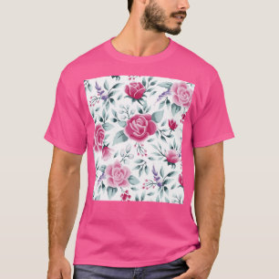 Blumenmuster für Aquarellfarben Shabby Chic-Muster T-Shirt