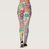 Blumenmuster für klassische Leggings (Rückseite)