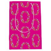 Blumenmuster für kleine Mädchen Mittlere Geschenktüte (Vorderseite)