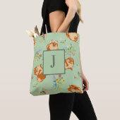 Blumenmuster für Monogram-Spitz Grün Tasche (Von Nahem)