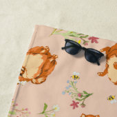 Blumenmuster für Monogramm, Blumenmuster Rosa Strandtuch (Beispiel)