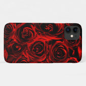 Blumenmuster für Rote Rosen Case-Mate iPhone Hülle (Rückseite (Horizontal))