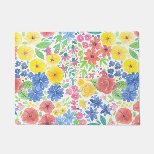 Blumenmuster Fußmatte (Vorderseite)