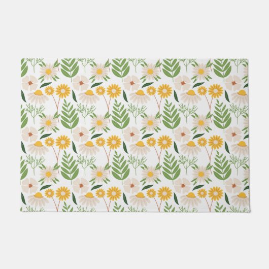 Blumenmuster Fußmatte (Vorderseite)