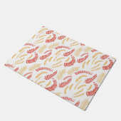 Blumenmuster Fußmatte (Schrägansicht)