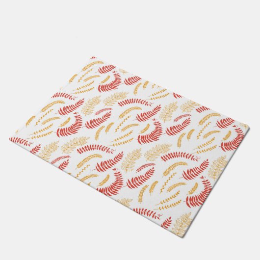 Blumenmuster Fußmatte (Schrägansicht)