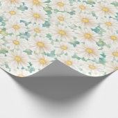 Blumenmuster Gänseblümchen Geschenkpapier (Ecke)
