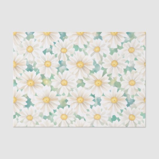 Blumenmuster Gänseblümchen Seidenpapier (Vorderseite)