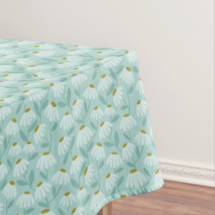 Blumenmuster Gänseblümchen Teal Blau & Olivgrün Tischdecke
