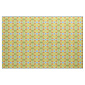 Blumenmuster Gelb Blaues Land Blumenmuster Stoff (Yard (91,4 cm))