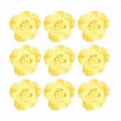 Blumenmuster Gelb Rose farbenfrohe, helle Trendy Aufkleber (Vorderseite)