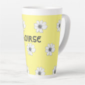 Blumenmuster Gelber individuelle Name Milchtasse (Rechte Ecke)