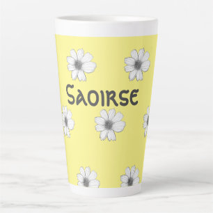 Blumenmuster Gelber individuelle Name Milchtasse