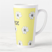 Blumenmuster Gelber individuelle Name Milchtasse (Rechts)