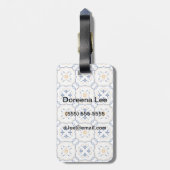 Blumenmuster Gepäckanhänger (Rückseite vertikal)