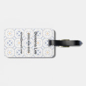 Blumenmuster Gepäckanhänger (Rückseite horizontal)