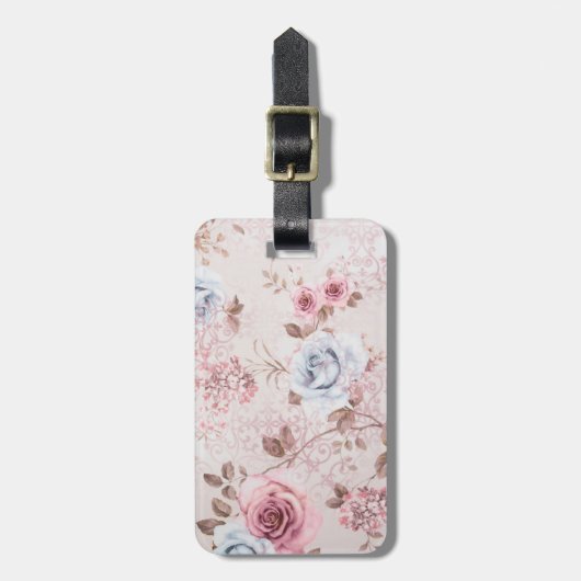 Blumenmuster Gepäckanhänger (Vorderseite vertikal)