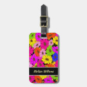 Blumenmuster Gepäckanhänger (Vorderseite vertikal)