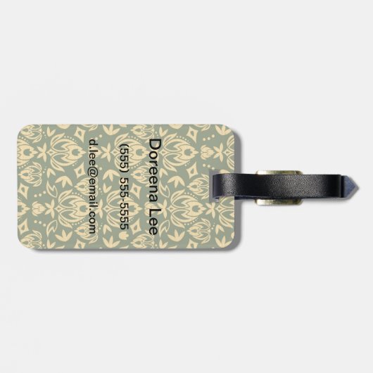 Blumenmuster Gepäckanhänger (Rückseite horizontal)