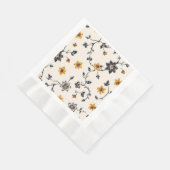 Blumenmuster geprägtes Papier Napkin Serviette (Ecke)