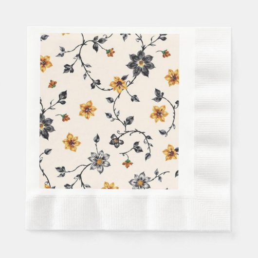 Blumenmuster geprägtes Papier Napkin Serviette (Vorderseite)