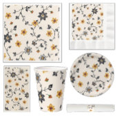 Blumenmuster geprägtes Papier Napkin Serviette