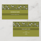 Blumenmuster-Geschäft Visitenkarte (Vorne/Hinten)