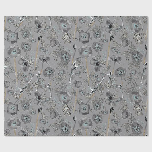 Blumenmuster-Geschenk Geschenkpapier (Flach)