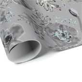 Blumenmuster-Geschenk Geschenkpapier (Rolleneckpunkt)