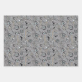 Blumenmuster-Geschenk Geschenkpapier Set (Vorderseite)