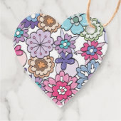 Blumenmuster Geschenkanhänger (Rückseite)