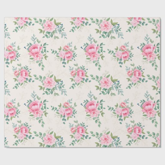 Blumenmuster Geschenkpapier (Flach)