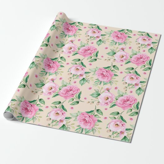 Blumenmuster Geschenkpapier (Ungerollt)