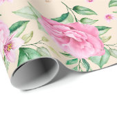 Blumenmuster Geschenkpapier (Rolleneckpunkt)