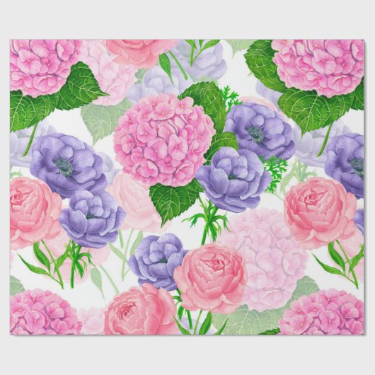 Blumenmuster Geschenkpapier (Flach)
