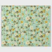 Blumenmuster Geschenkpapier (Flach)