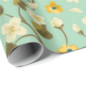 Blumenmuster Geschenkpapier (Rolleneckpunkt)