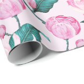 Blumenmuster Geschenkpapier (Rolleneckpunkt)