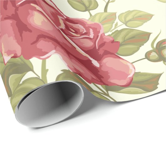 Blumenmuster Geschenkpapier (Rolleneckpunkt)