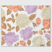 Blumenmuster Geschenkpapier (Flach)