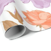 Blumenmuster Geschenkpapier (Rolleneckpunkt)